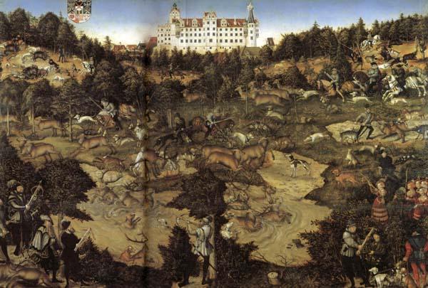 AHunt in Honor of Charles V at Torgau Castle, Lucas Cranach